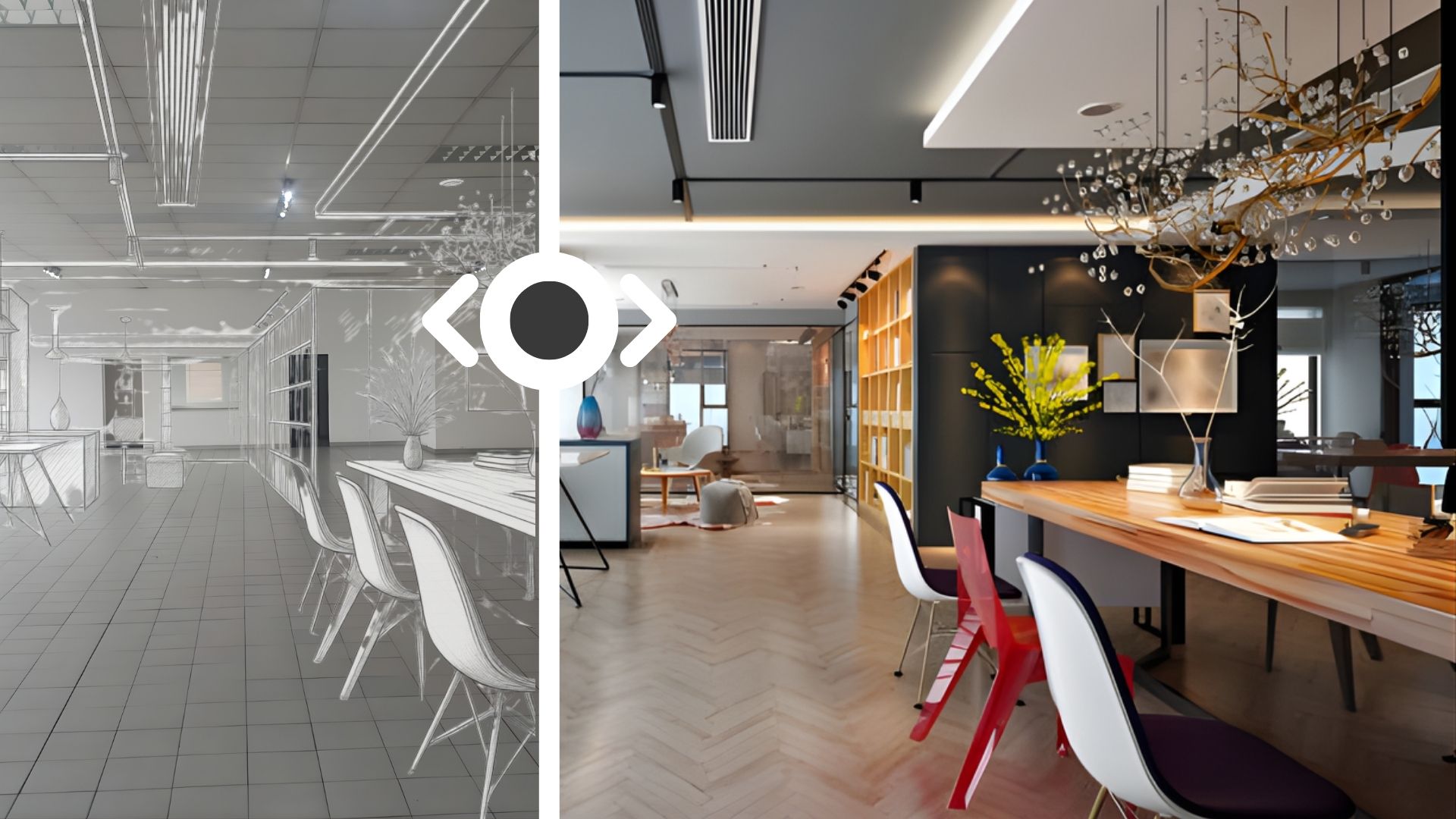 Office Space planning and design of furniture