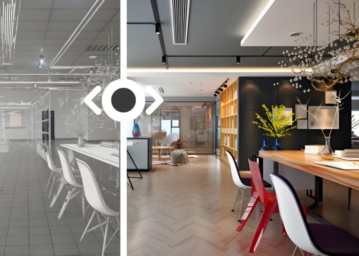 Office Space planning and design of furniture